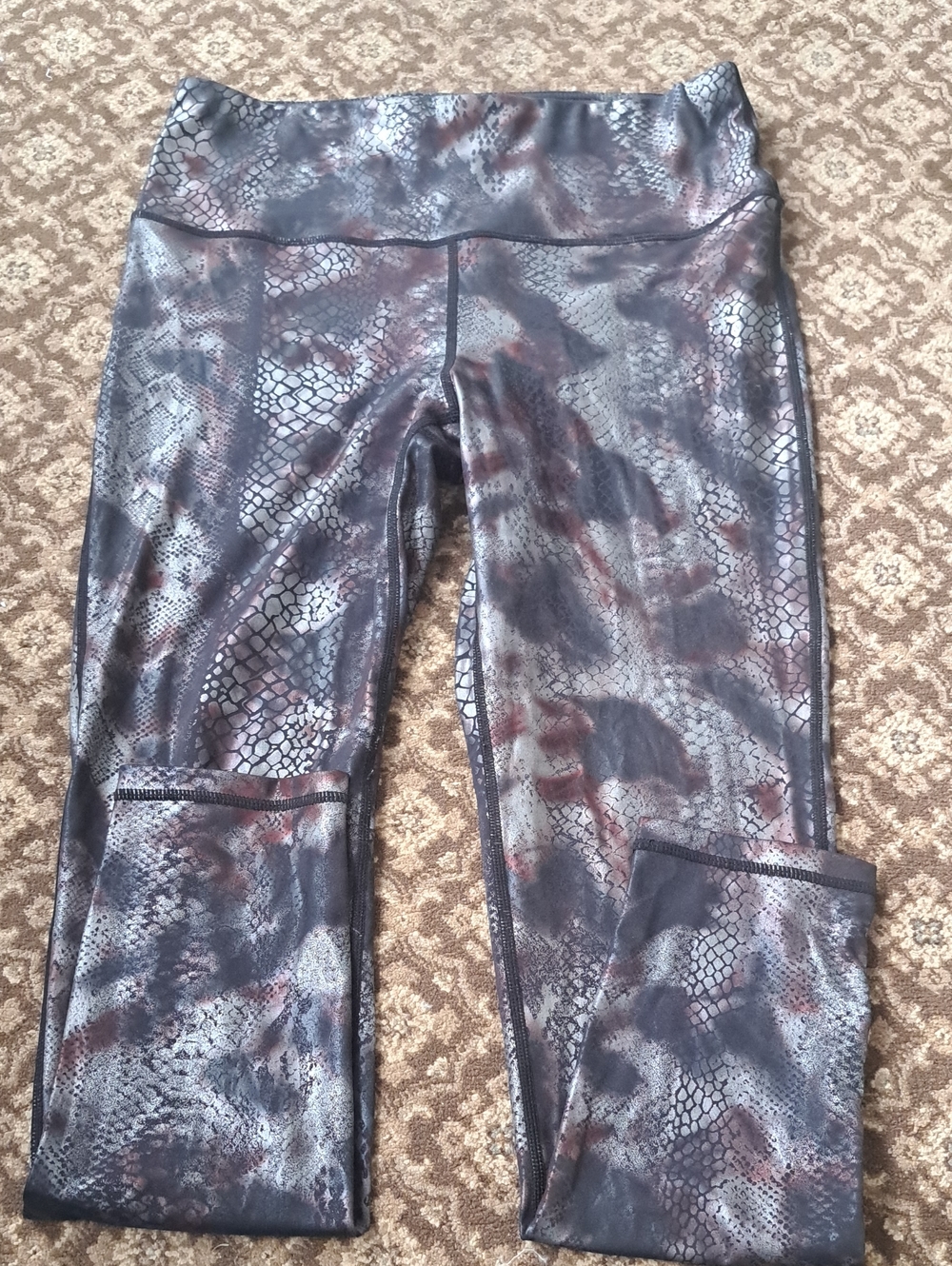 Mono B High-Waist Snake-Print Jeggings - Charcoal, Brown